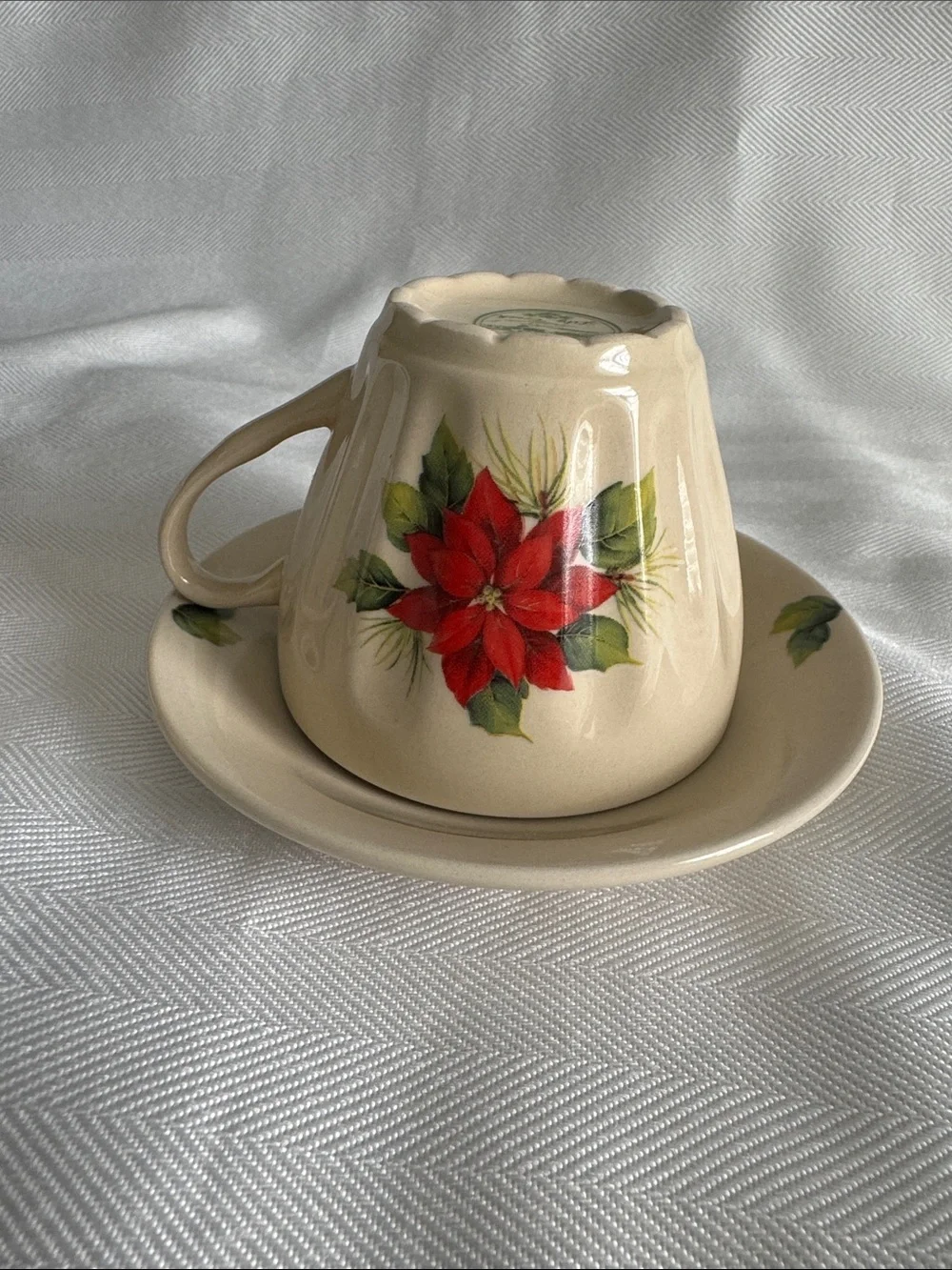 . Lily Creek Christmas Garden Teacup & Saucer Celebrate the Magic of Christmas